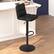 Alt View 14. Alamont Home - Hughes Modern Leather/Faux Leather Adjustable Height Barstool (Set of 2) - Black/Black.