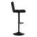 Alt View 17. Alamont Home - Hughes Modern Leather/Faux Leather Adjustable Height Barstool (Set of 2) - Black/Black.