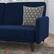 Alt View 14. Alamont Home - Convertible Split Back Futon Sofa Sleeper with Wooden Legs - Navy.