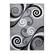 Front. Alamont Home - Valli Collection Modern Distressed Swirl Abstract Style Indoor Area Rug 8' x 10' - Grey.
