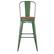 Alt View 11. Alamont Home - Kai All-Weather Commercial Bar Stool with Removable Back/Poly Seat-Green/Teak - Green/Teak.