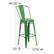 Alt View 13. Alamont Home - Kai All-Weather Commercial Bar Stool with Removable Back/Poly Seat-Green/Teak - Green/Teak.