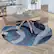 Alt View 13. Alamont Home - Harken Collection Modern Round Geometric Design Area Rug 8' x 8' - Blue.