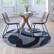 Alt View 11. Alamont Home - Harken Collection Modern Round Geometric Design Area Rug 8' x 8' - Blue.