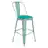 Front. Alamont Home - Carly All-Weather Bar Height Stool with Poly Resin Seat - Mint Green - Mint Green/Mint Green.