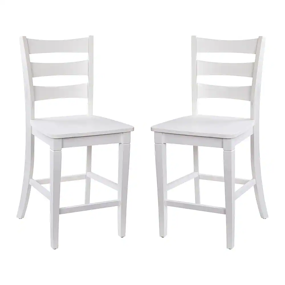 Alamont Home - Liesel Rustic Wood Counter Height Stool (Set of 2) - White Wash
