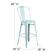 Alt View 13. Alamont Home - Carly All-Weather Bar Height Stool with Poly Resin Seat - Green-Blue/Gray - Green-Blue/Gray.