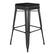 Front. Alamont Home - Kai Indoor/Outdoor Backless Bar Stool with Poly Seat - Black/Black - Black/Black.