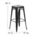 Alt View 12. Alamont Home - Kai Indoor/Outdoor Backless Bar Stool with Poly Seat - Black/Black - Black/Black.