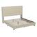 Front. Alamont Home - Quinn King Size Upholstered Platform Bed with Channel Stitched Headboard - Beige.