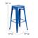 Alt View 12. Alamont Home - Kai Indoor/Outdoor Backless Bar Stool with Poly Seat - Blue/Teal-Blue - Blue/Teal-Blue.