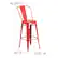 Alt View 13. Alamont Home - Kai All-Weather Commercial Bar Stool with Removable Back/Poly Seat-Red/Red - Red/Red.