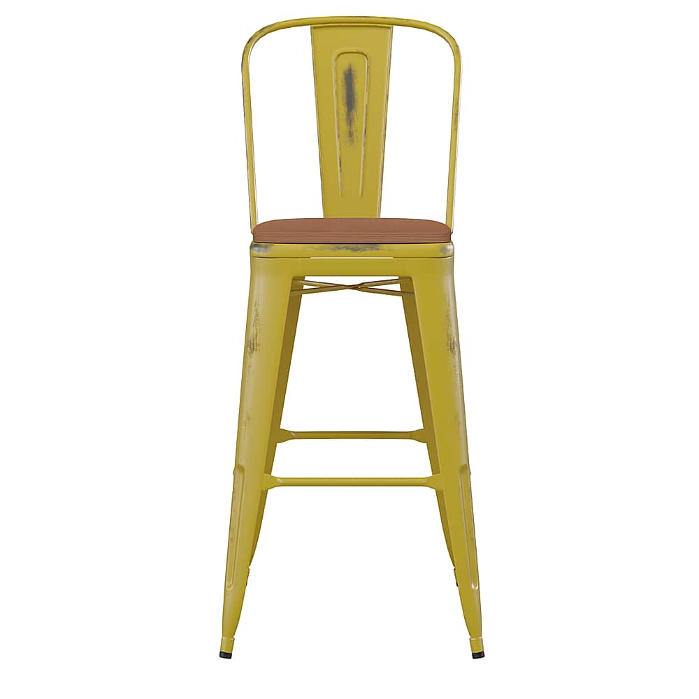 Alamont Home Carly All-Weather Bar Height Stool with Poly Resin Seat ...