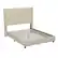 Front. Alamont Home - Quinn Queen Size Upholstered Platform Bed with Channel Stitched Headboard - Beige.