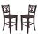 Front. Alamont Home - Gwendolyn Rustic Wood Bar Height Stool (Set of 2) - Gray Wash Walnut.