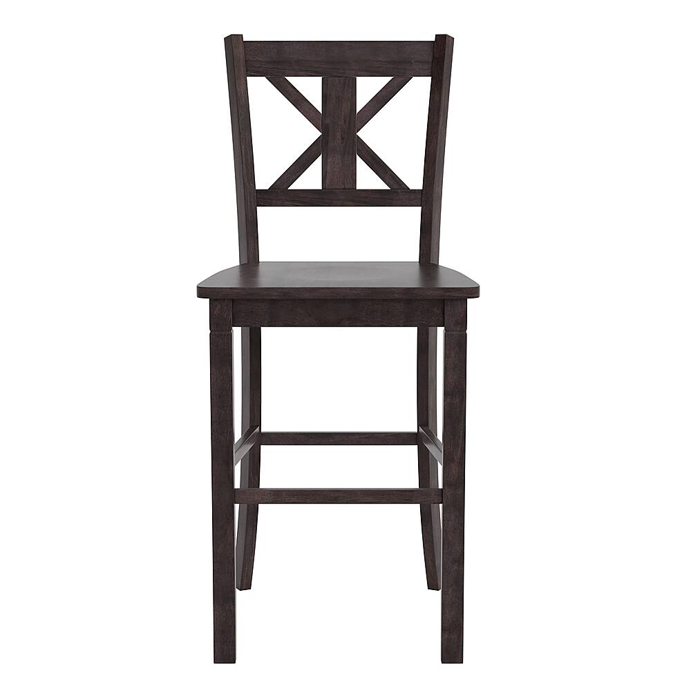 Alt View 11. Alamont Home - Gwendolyn Rustic Wood Bar Height Stool (Set of 2) - Gray Wash Walnut.