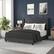 Alt View 12. Alamont Home - Hollis Queen Size Upholstered Platform Bed with Wingback Headboard - Charcoal.