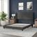 Alt View 14. Alamont Home - Hollis Queen Size Upholstered Platform Bed with Wingback Headboard - Charcoal.