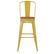 Alt View 11. Alamont Home - Kai All-Weather Commercial Bar Stool with Removable Back/Poly Seat-Yellow/Teak - Yellow/Teak.