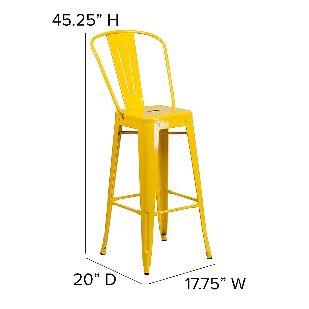 Best Buy Flash Furniture Kai AllWeather Commercial Bar Stool with