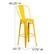 Alt View 13. Alamont Home - Kai All-Weather Commercial Bar Stool with Removable Back/Poly Seat-Yellow/Teak - Yellow/Teak.