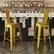 Alt View 15. Alamont Home - Kai All-Weather Commercial Bar Stool with Removable Back/Poly Seat-Yellow/Teak - Yellow/Teak.