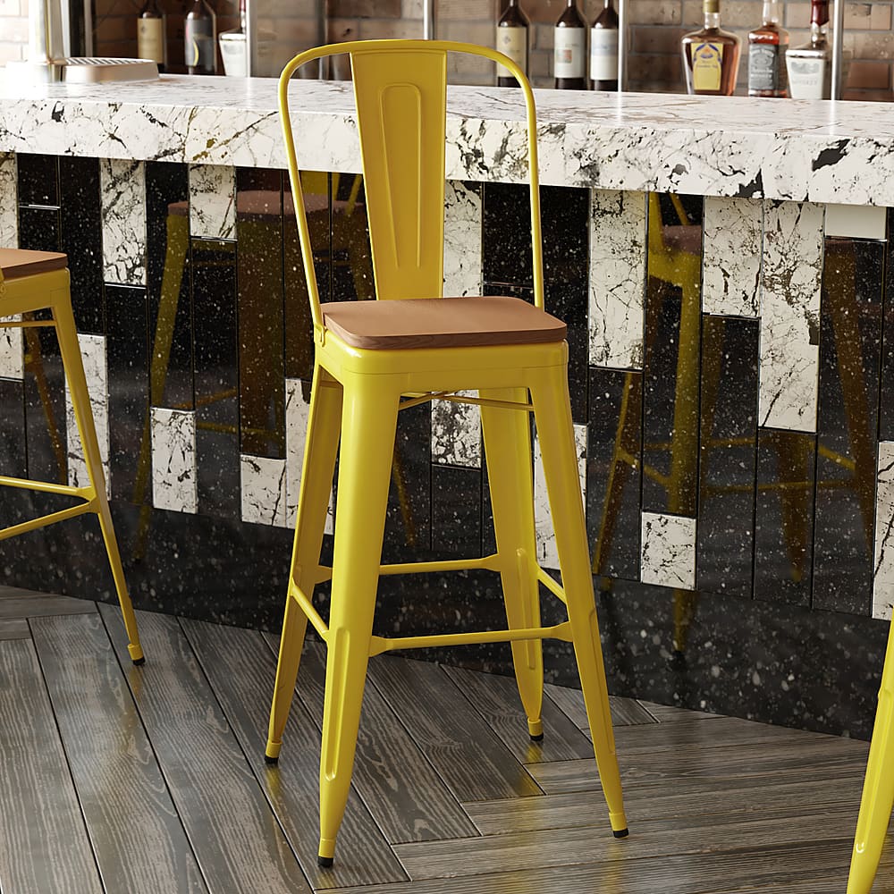 Best Buy Flash Furniture Kai AllWeather Commercial Bar Stool with