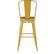 Alt View 17. Alamont Home - Kai All-Weather Commercial Bar Stool with Removable Back/Poly Seat-Yellow/Teak - Yellow/Teak.