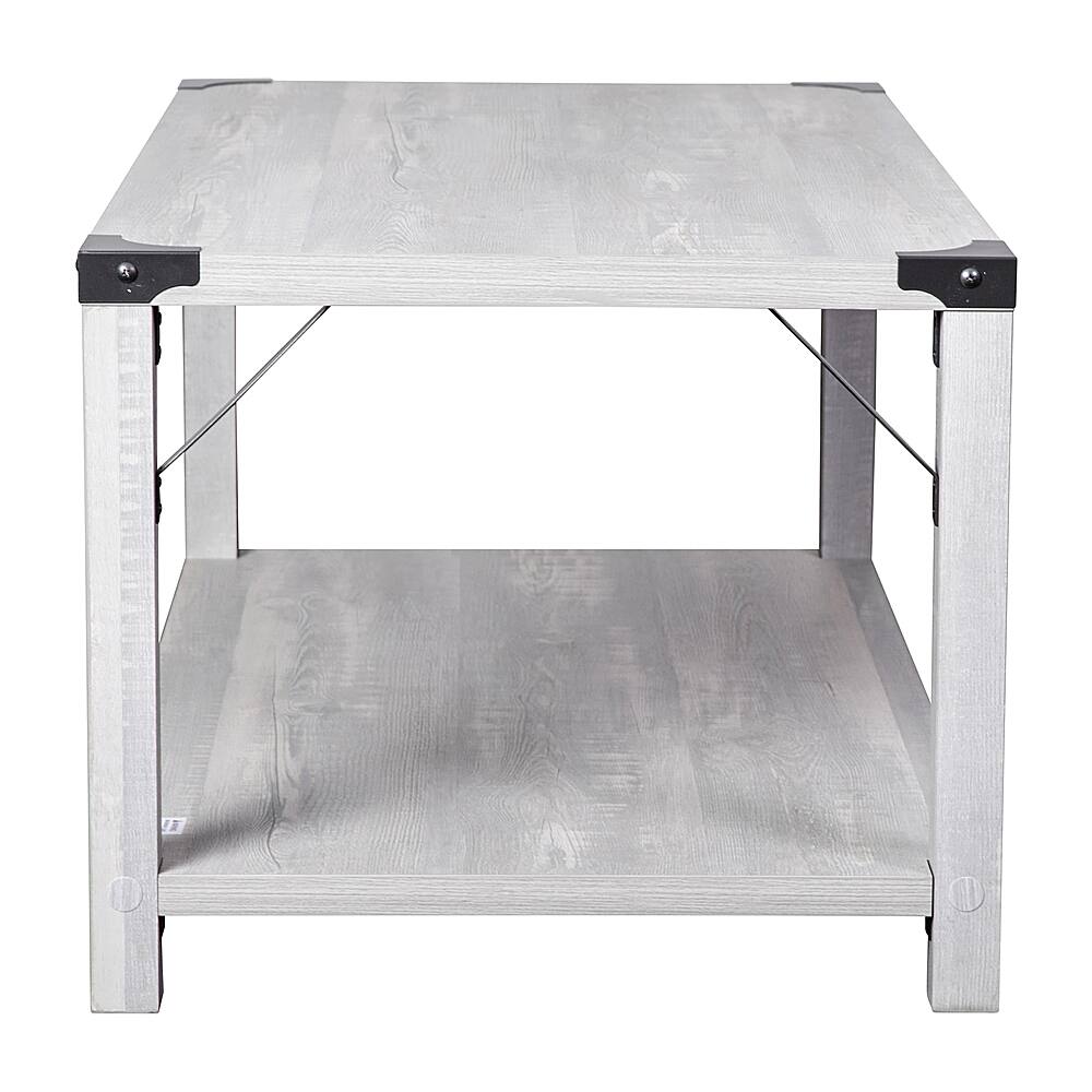 Alt View 17. Alamont Home - 2-Tier Coffee Table with Metal Side Braces and Corner Caps - Aspen Gray.