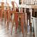 Alt View 12. Alamont Home - Kai All-Weather Commercial Bar Stool with Removable Back/Poly Seat-Orange/Teak - Orange/Teak.