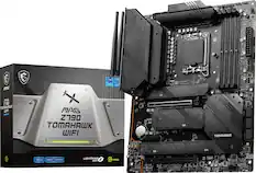 Front. MSI - MAG Z790 TOMAHAWK WIFI (Socket LGA 1700) Intel Z790 ATX DDR5 Wi-Fi 6E Motherboard - Black.