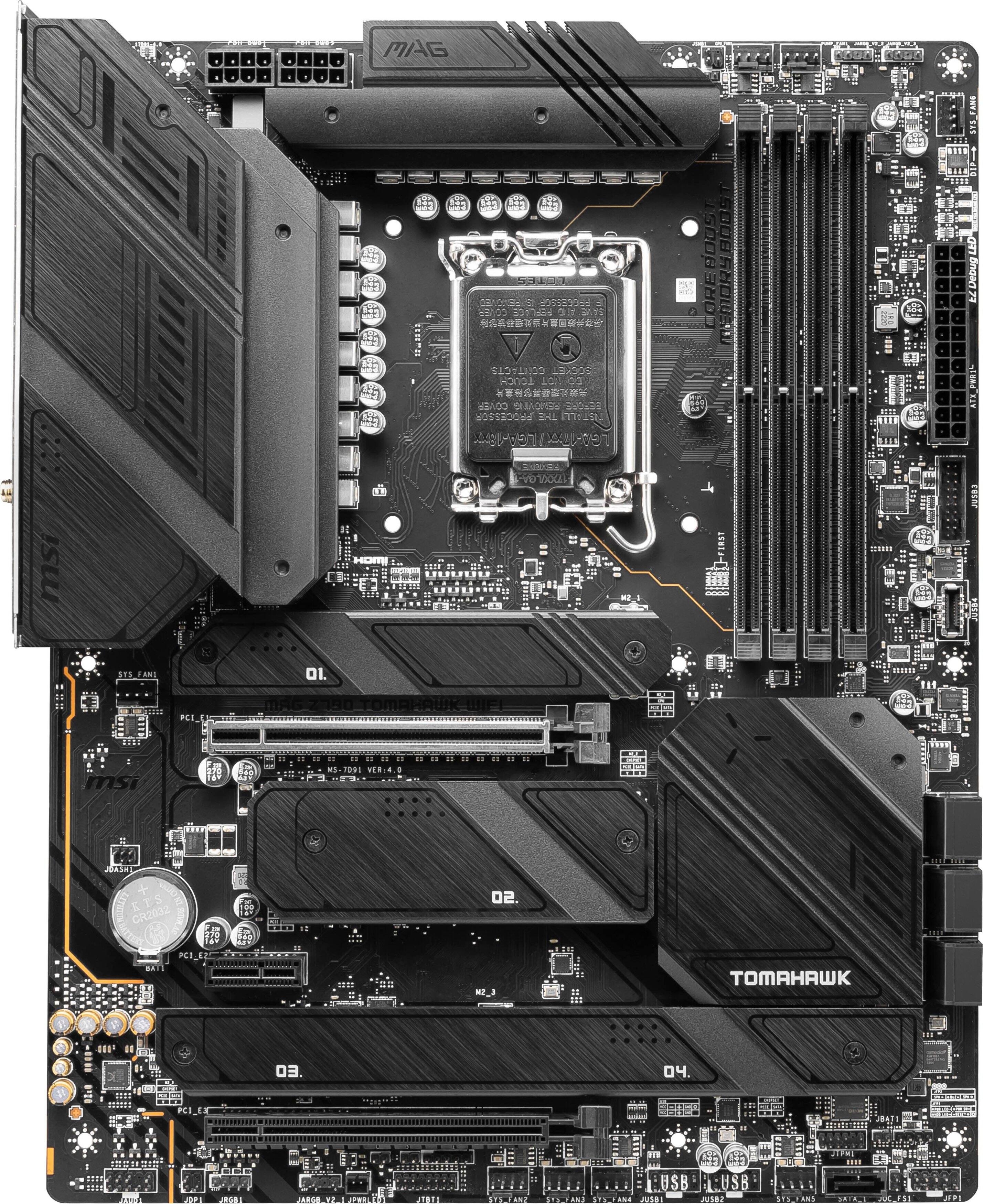 Alt View 12. MSI - MAG Z790 TOMAHAWK WIFI (Socket LGA 1700) Intel Z790 ATX DDR5 Wi-Fi 6E Motherboard - Black.