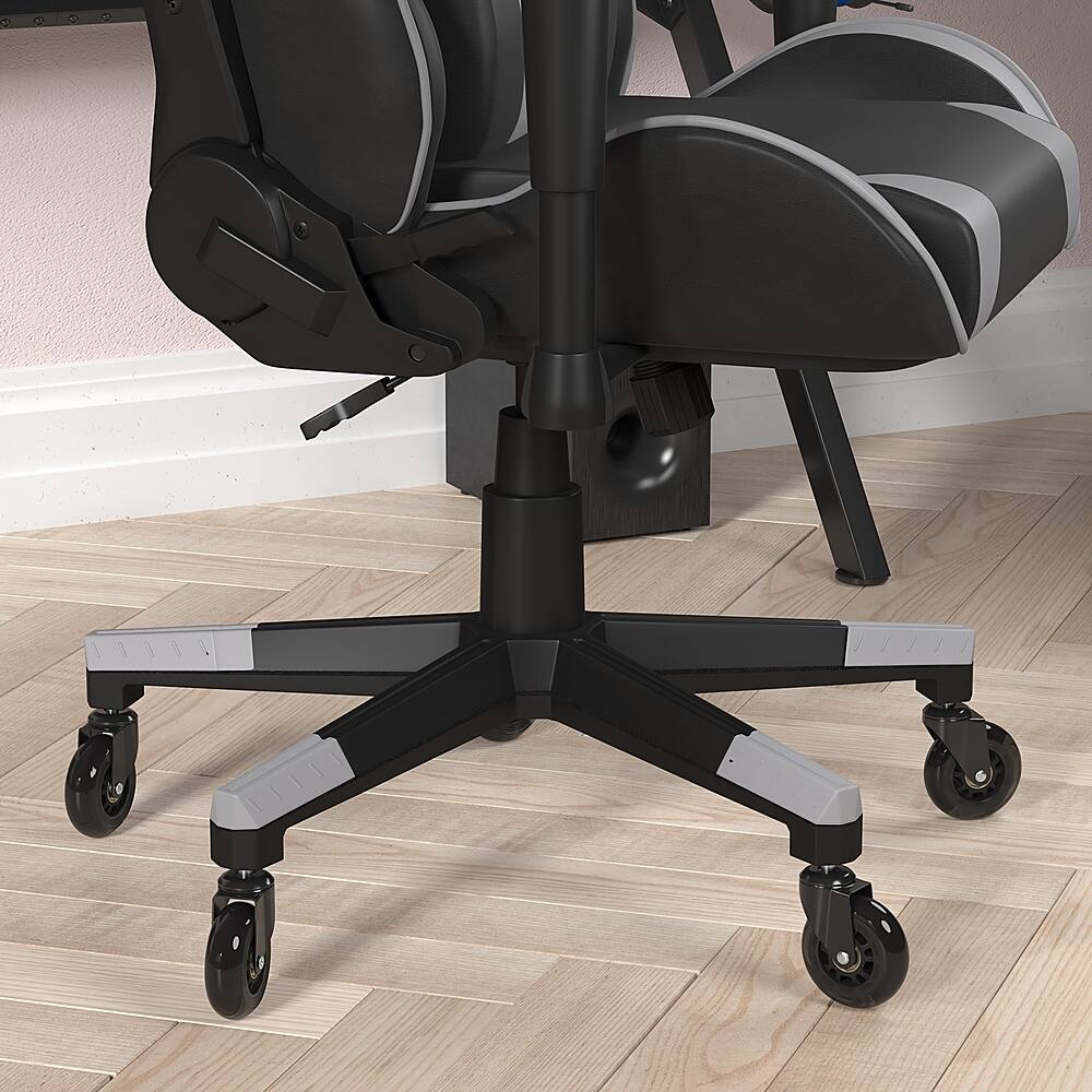 Alt View 14. Alamont Home - X20 Office Gaming Chair with Roller Wheels & Reclining Back - Gray LeatherSoft - Gray.