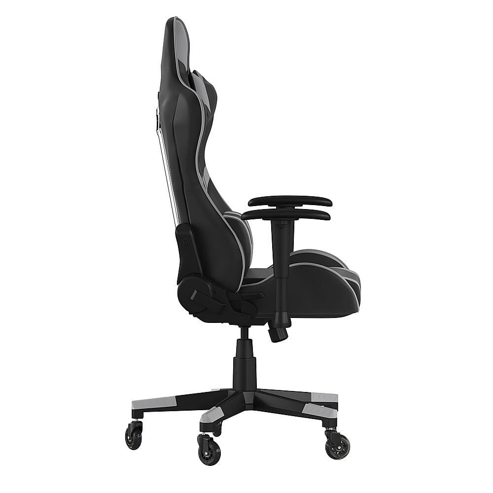 Alt View 15. Alamont Home - X20 Office Gaming Chair with Roller Wheels & Reclining Back - Gray LeatherSoft - Gray.