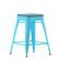 Front. Alamont Home - Cierra Industrial Resin Backless Counter Stool (Set of 4) - Teal/Teal-Blue.