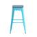 Alt View 17. Alamont Home - Cierra Industrial Resin Backless Bar Stool (Set of 4) - Teal/Teal-Blue.