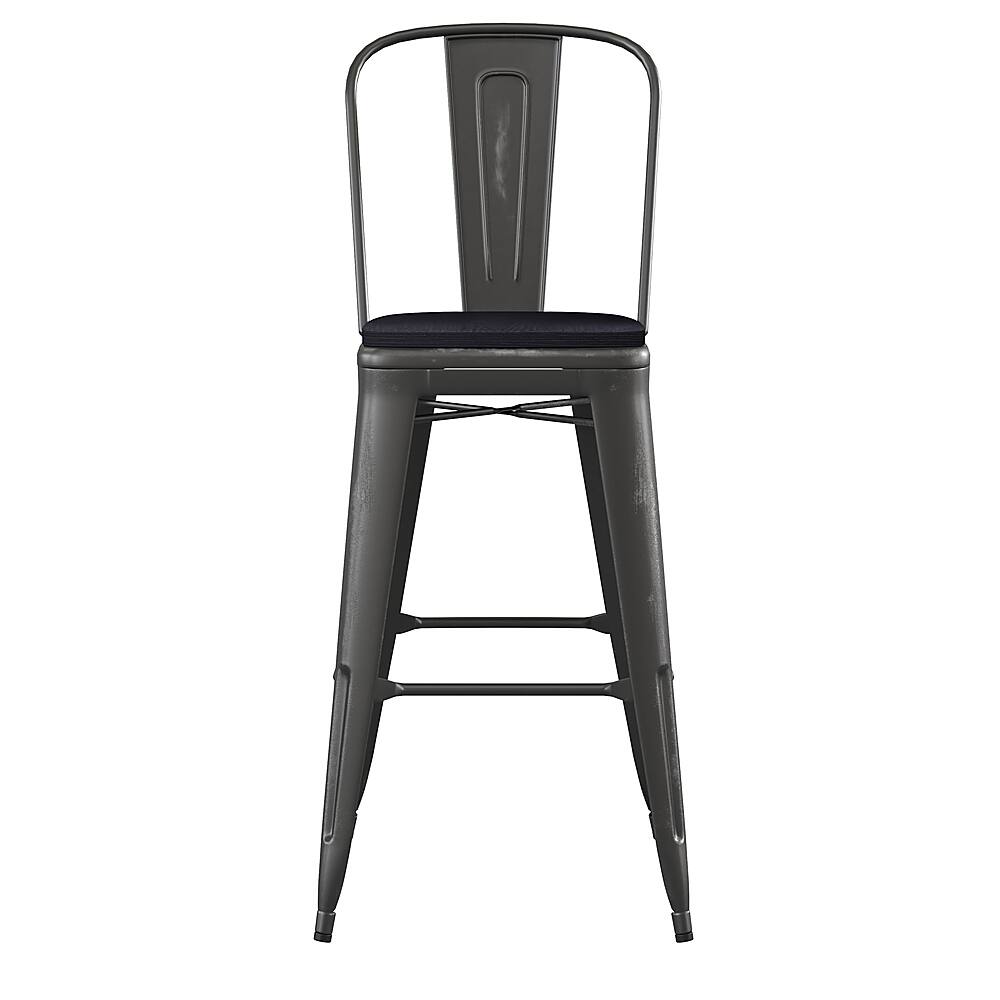 Alt View 11. Alamont Home - Carly All-Weather Bar Height Stool with Poly Resin Seat - Black/Black - Black/Black.