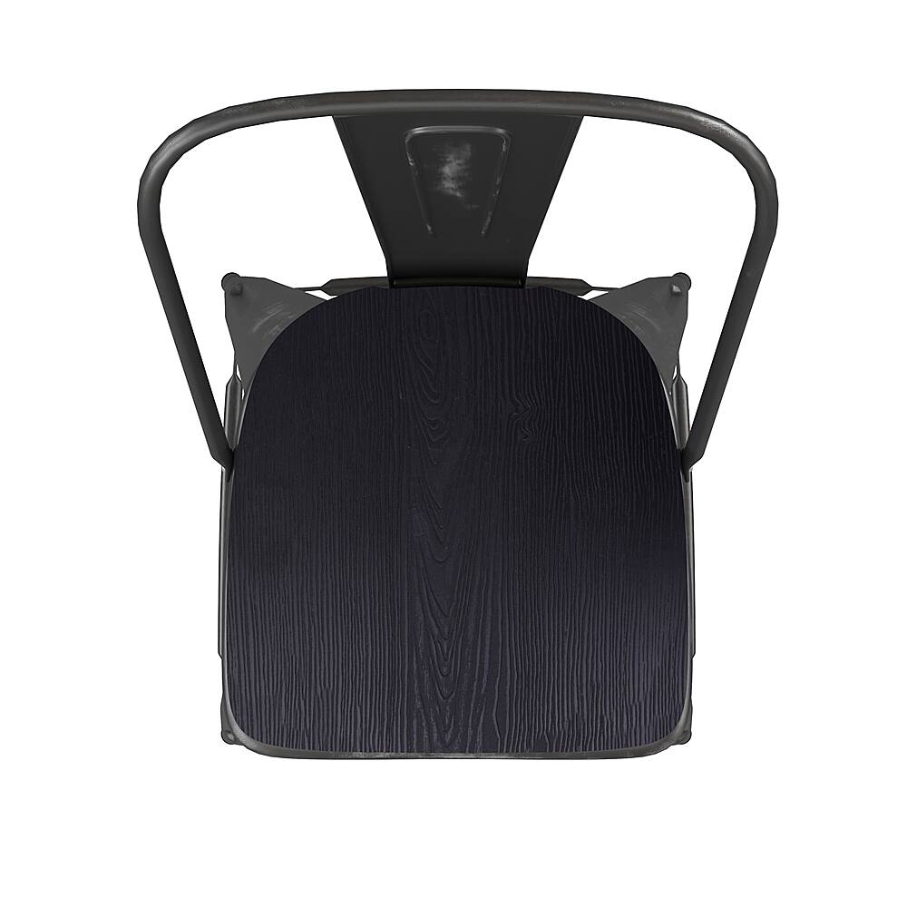 Alt View 19. Alamont Home - Carly All-Weather Bar Height Stool with Poly Resin Seat - Black/Black - Black/Black.