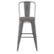 Alt View Zoom 11. Flash Furniture - Carly All-Weather Bar Height Stool with Poly Resin Seat - Silver/Gray - Silver Gray/Gray.