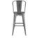 Alt View Zoom 17. Flash Furniture - Carly All-Weather Bar Height Stool with Poly Resin Seat - Silver/Gray - Silver Gray/Gray.