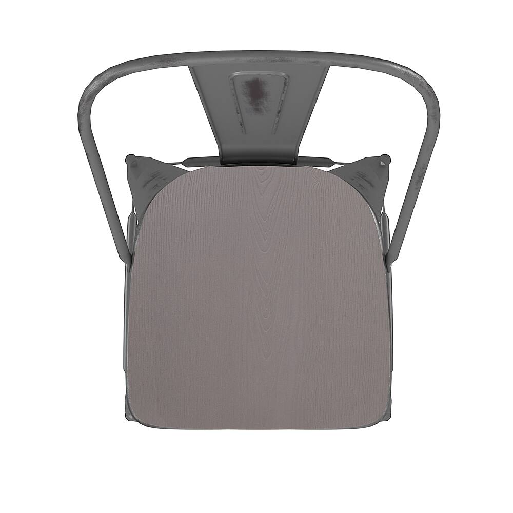 Alt View 19. Alamont Home - Carly All-Weather Bar Height Stool with Poly Resin Seat - Silver/Gray - Silver Gray/Gray.