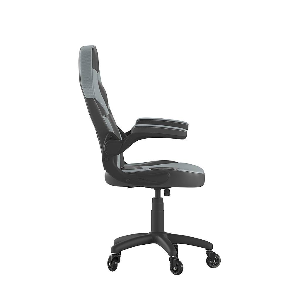 Alt View 15. Alamont Home - X10 Office Gaming Chair with Skater Wheels & Flip Up Arms - Gray LeatherSoft - Gray.