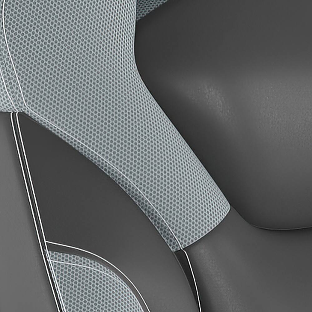 Alt View 16. Alamont Home - X10 Office Gaming Chair with Skater Wheels & Flip Up Arms - Gray LeatherSoft - Gray.