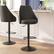 Alt View 12. Alamont Home - Chrishelle Modern Leather/Faux Leather Adjustable Height Pedestal Bar Stool (Set of 2) - Black.