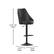 Alt View 13. Alamont Home - Chrishelle Modern Leather/Faux Leather Adjustable Height Pedestal Bar Stool (Set of 2) - Black.