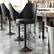 Alt View 14. Alamont Home - Chrishelle Modern Leather/Faux Leather Adjustable Height Pedestal Bar Stool (Set of 2) - Black.