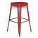 Front. Alamont Home - Kai Indoor/Outdoor Backless Bar Stool with Poly Seat - Red/Red - Red/Red.