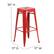 Alt View 12. Alamont Home - Kai Indoor/Outdoor Backless Bar Stool with Poly Seat - Red/Red - Red/Red.