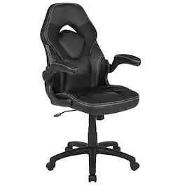 Alamont Home - X10 High Back Racing Style Ergonomic Gaming Chair with Flip-Up Arms - Black