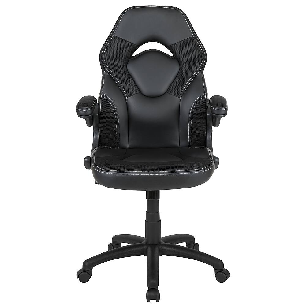 Alt View 11. Alamont Home - X10 High Back Black Racing Style Ergonomic Gaming Chair with Flip-Up Arms - Black.
